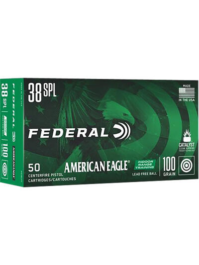 Federal AE38LF1 American Eagle IRT  38Special 100gr Lead Free IRT 50 Per Box/10 Case
