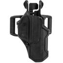 Blackhawk 410200BKL T-Series L2C Light Bearing OWB Black Polymer Belt Slide Compatible w/Glock 17/19/22/23/31/32/45/47 Left Hand