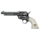Pietta GW45LLE434NMUI 1873 GW2 Liberty 45 Colt (LC) 6 Shot, 4.75" Blued Engraved Steel Barrel, Cylinder, Frame & Hammer, Ultra Ivory Grip w/Engraved Liberty Eagle