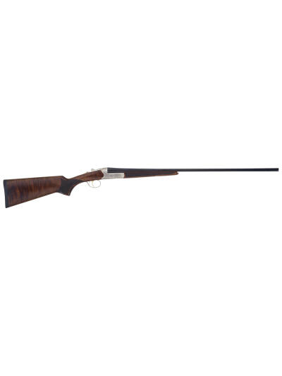 TriStar 38120 Bristol SxS Full Size 20 Gauge Break Open 3" 2rd 28" Blued Side By Side Barrel, Nickel Engraved w/24K Gold Inlay Steel Receiver, Fixed Oiled Turkish Walnut Stock, Right Hand