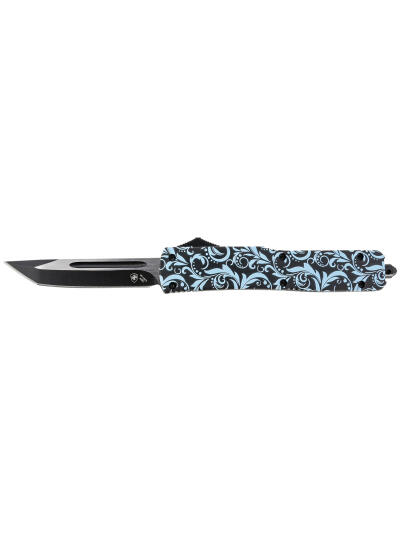 Templar Knife MMDT231 Gen II Maiden Teal Slim 3.43" OTF Tanto Plain Black Oxide Stonewashed 440C SS Blade, 5.05" Teal Aluminum Handle, Glass Breaker