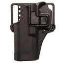 Blackhawk 410568BKL Serpa CQC  OWB Size 68 Matte Black Polymer Belt Loop/Paddle Compatible w/Glock 43 Left Hand