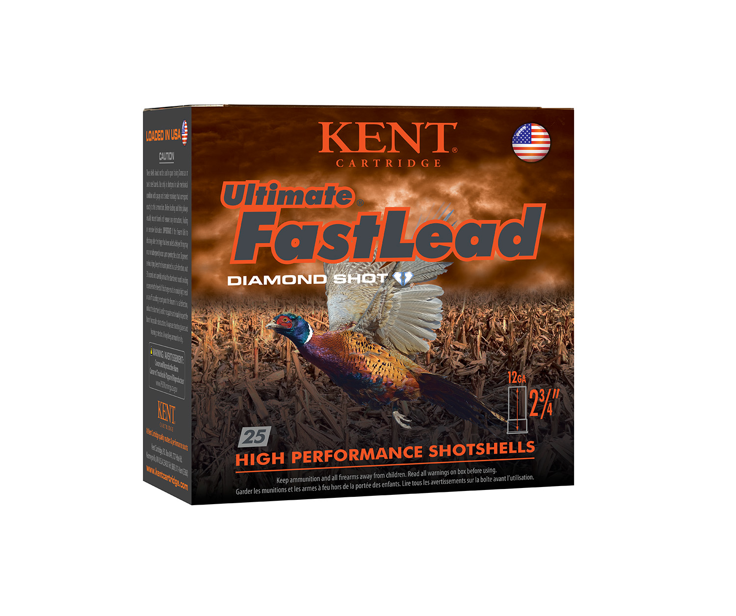 Kent Cartridge K122UFL366 Ultimate Fast Lead 12Gauge 2.75" 1 1/4oz 6Shot 25 Per Box/10 Case