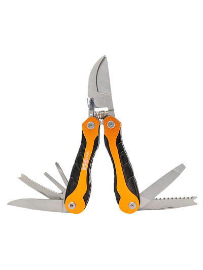 AccuSharp 085C Sportsman's  Black/Orange Folding Plain Blade Includes Nylon Case with Belt Clip