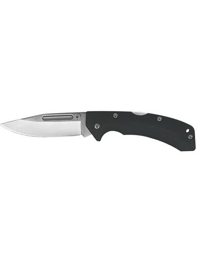 AccuSharp 711C Lockback  3" Folding Clip Point Plain Stainless Steel Blade/Black FRN Handle Includes Allen Wrench