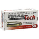 MaxxTech PTGB9MMB Brass Pistol  9mmLuger 115gr Full Metal Jacket 50 Per Box/10 Case