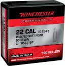 Winchester Ammo WB223SP55X Centerfire Rifle  223Rem 55gr Pointed Soft Point 100 Per Box/10 Case