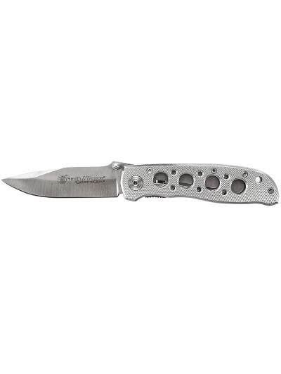 Smith & Wesson Knives CK105HCP Extreme Ops  3.22" Folding Drop Point Plain 7Cr15MoV SS Blade Aluminum Handle Includes Pocket Clip