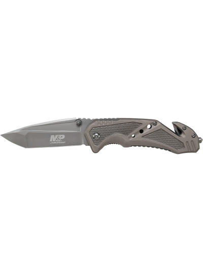 Smith & Wesson Knives SWP11GCP M&P Rescue 3.79" Folding Tanto Plain 7Cr15MoV SS Blade Aluminum Handle Includes Pocket Clip
