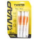 NAP NAP60637 Quickfletch Twister White Orange/ 6 Pack