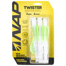 NAP NAP60638 Quickfletch Twister Fletching White Green/ 6 Pack