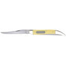 Case 00120 Fishing  3.40" Folding Clip/Fish Scaler Plain/Serrated Tumble Polish Tru-Sharp SS Blade/ Yellow Synthetic Handle