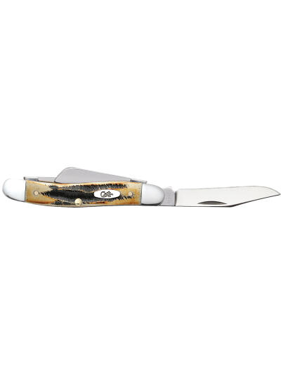 Case 03578 Stockman  Medium 2.57"/1.88"/1.71" Folding Clip/Sheepsfoot/Spey Plain Mirror Polished Tru-Sharp SS Blade/Brown Jigged 6.5 BoneStag Handle