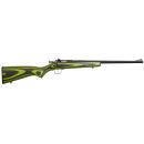 Crickett KSA2231 Youth  22 LR 1rd 16.12" Blued Barrel & Receiver, Fixed Front/Adjustable Rear Peep Sights, Green/Black Laminate Stock w/11.5" LOP, Rebounding Firing Pin Safety