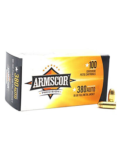 Armscor 50315 Precision Value Pack 380ACP 95gr Full Metal Jacket 100 Per Box/12 Case
