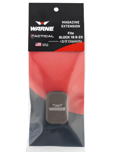 Warne MEG1932DE Magazine Extension  made of 6061-T6 Aluminum with Hardcoat Anodized Flat Dark Earth Finish for Glock 19, 23 Magazines (Adds 3rds 9mm Luger, 2rds 40 S&W)