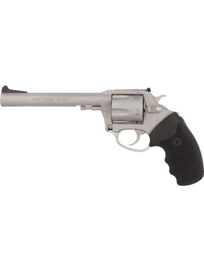 Charter Arms Mag Pug Target Magnum Revolver 357 Mag. Stainless Steel Full Grip 6 in. 6 rd.