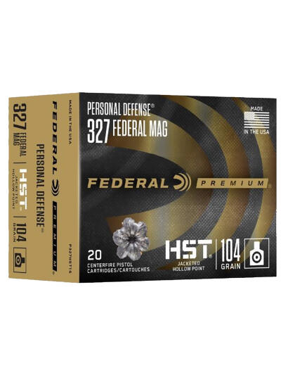 Federal P327HST1S Premium Personal Defense 327FederalMag 104gr Jacketed Hollow Point 20 Per Box/10 Case