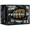 Federal PD44SP1 Punch Personal Defense 44S&W Spl 180gr Jacketed Hollow Point 20 Per Box/10 Case