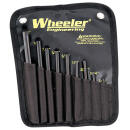 Wheeler 710910 Roll Pin Punch Set Starter Set Black/Yellow Steel Knurled Handle 9 Pieces