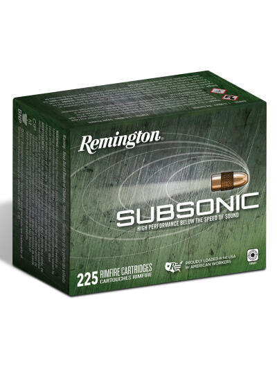 Remington Ammunition 21249 Subsonic Rimfire 22LR 40gr Hollow Point 225 Per Box/10 Case