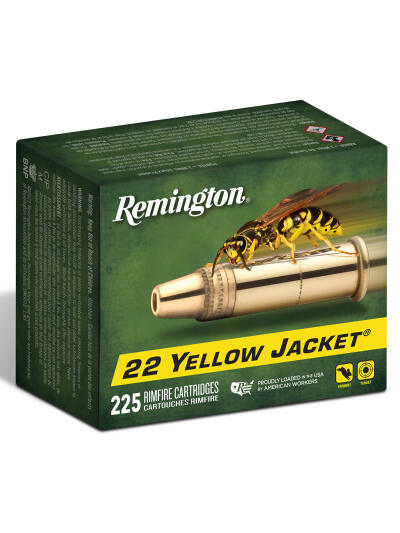 Remington Ammunition 21233 Yellow Jacket Rimfire 22LR 33gr Truncated Cone Hollow Point 225 Per Box/10 Case
