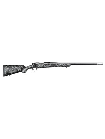 Christensen Arms 8010615900 Ridgeline FFT Full Size 300 PRC 3+1, 22" Stainless Steel Threaded Barrel, Stainless Aluminum Receiver, Black w/Gray Accents Fixed Sporter w/Flash Forged Technology Stock