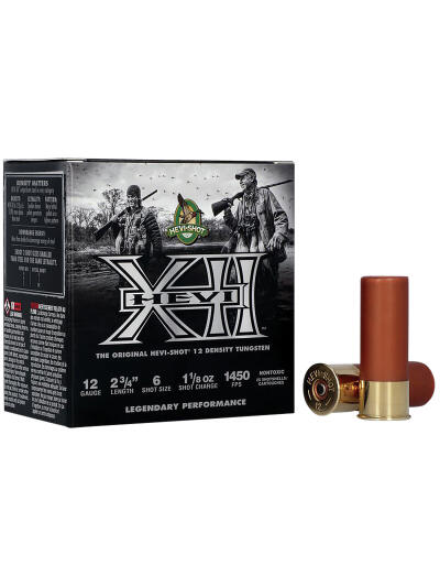 HEVI-Shot HS51316 HEVI-XII  12Gauge 2.75" 1 1/8oz Tungsten 6Shot 25 Per Box/10 Case