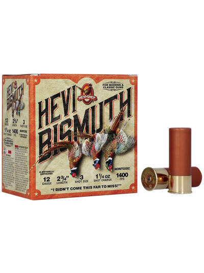 HEVI-Shot HS14713 HEVI-Bismuth Upland 12Gauge 2.75" 1 1/4oz Bismuth 3Shot 25 Per Box/10 Case