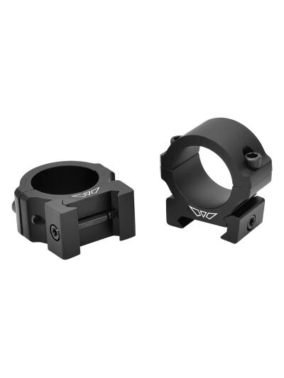 Warne V600M Horizontal Rings Vapor Matte Black 1" Low 0 MOA