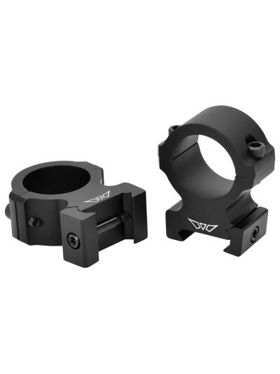 Warne V602M Horizontal Rings Vapor Matte Black 1" High 0 MOA