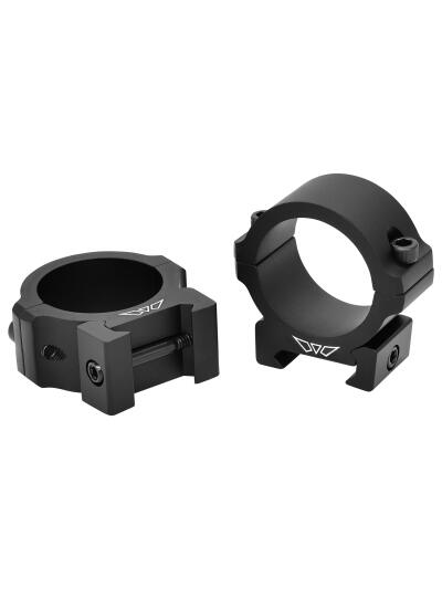 Warne V613M Horizontal Rings Vapor Matte Black 30mm Low 0 MOA