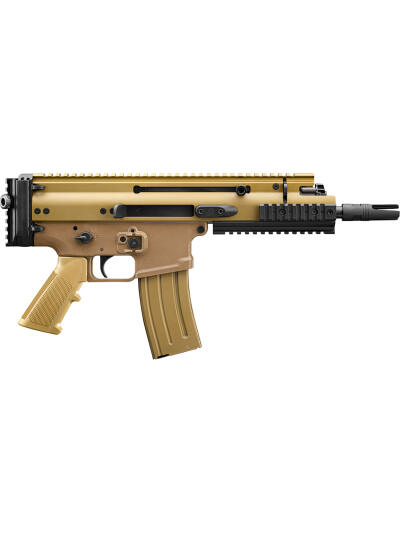 FN 38101241 SCAR 15P 5.56x45mm 30+1 7.50" Chrome Lined Steel Barrel, Flat Dark Earth Anodized Aluminum Picatinny Rail Receiver, FDE Polymer Grip, Ambidextrous