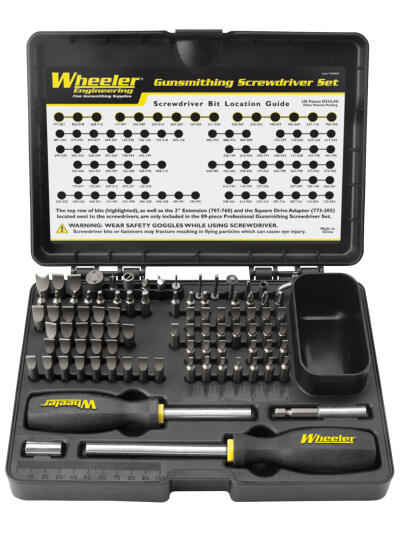 Wheeler 4001008 Pro Gunsmithing Screwdriver Set Black 89 Pieces