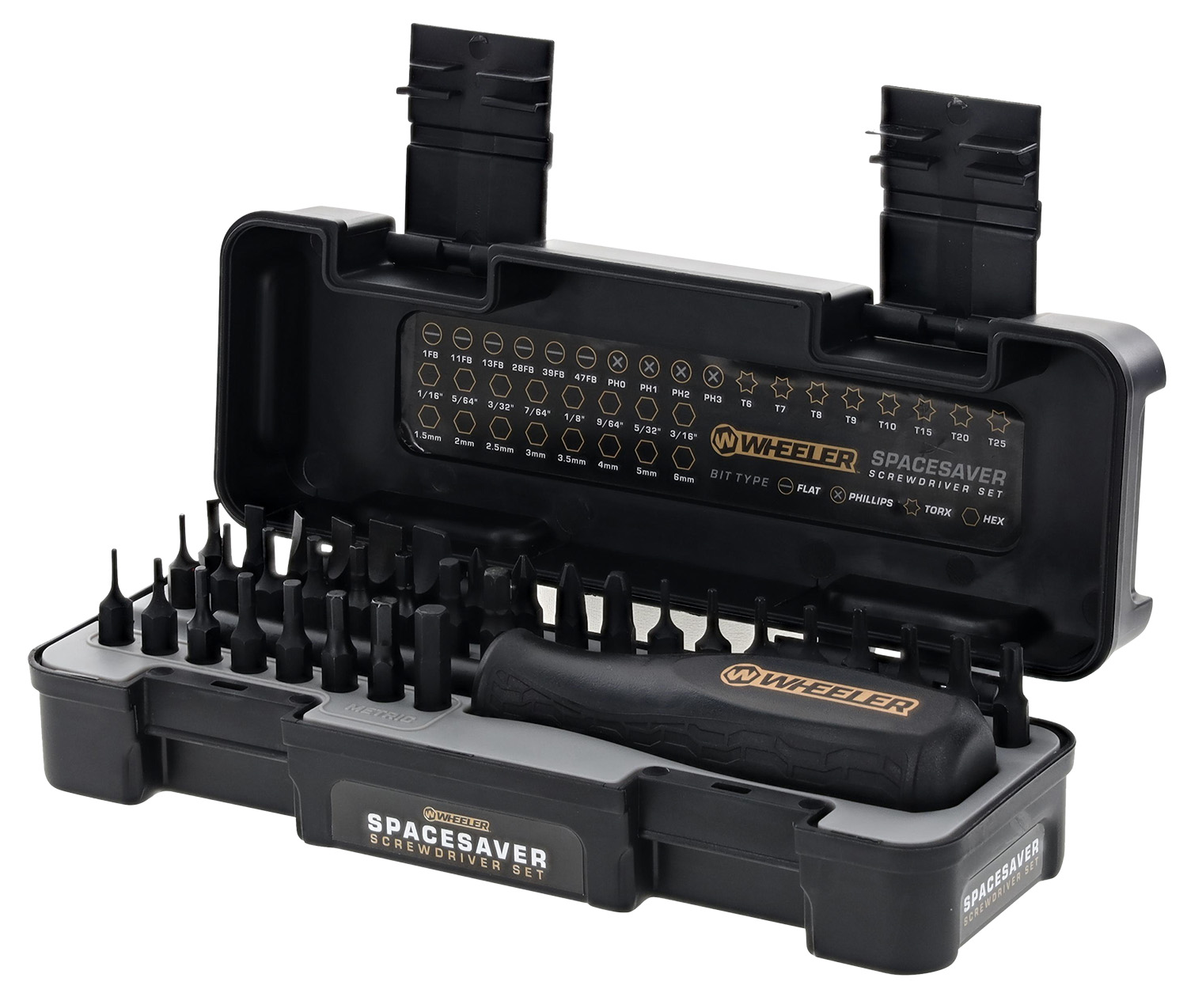 Wheeler 4001005 SpaceSaver Screwdriver Set Black 36 Pieces