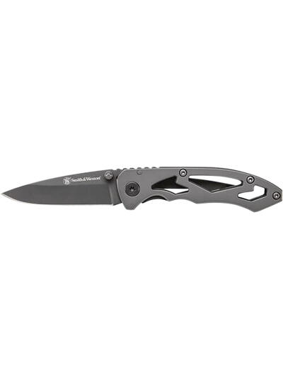 Smith & Wesson Knives CK400CP Skeletonized  2.20" Folding Drop Point Plain Stainless Steel Blade 3.20" Handle Includes Pocket Clip