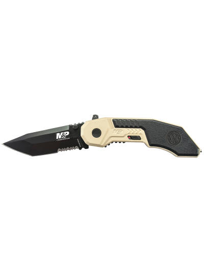 Smith & Wesson Knives SWMP3BSDCP M&P M.A.G.I.C. 2.80" Folding Part Serrated Black Oxide 4034 SS Blade 4.30" Aluminum Handle Includes Pocket Clip