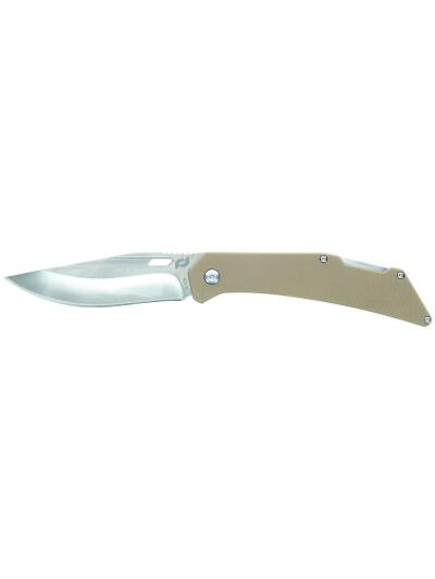 Schrade 1159301 Slingshot Lockback Folder 4" Recurve Clip Point/Satin AUS-10 Blade 5" G10 Handle
