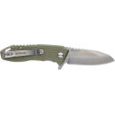 Schrade 1159317 Tenacity  Folding Modified Drop Point Part Serrated Satin AUS-10A SS Blade, Green Aluminum Handle