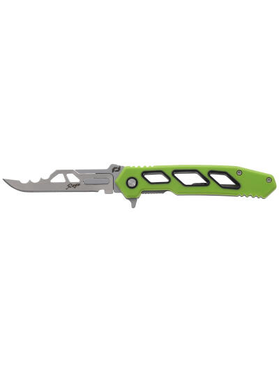 Schrade 1197645 Isolate Enrage 7 2.60" Folding Scalpel Plain Satin 420A Steel Blade, 4.25" Green Non-Slip Carbon Fiber Handle, Includes Blade Removal Tool/Case/Sheath/