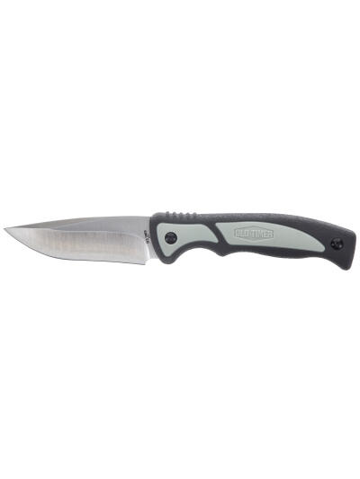 Old Timer 1137135 Trail Boss  3.70" Fixed Drop Point Plain Stainless Steel Blade 5.25" TPE Handle Includes Sheath