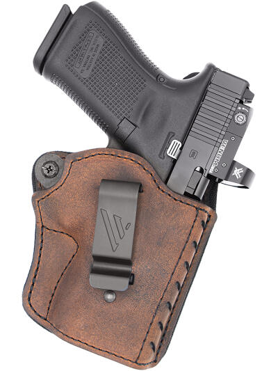 Versacarry CFD2112 Comfort Flex Deluxe IWB Size 02 Brown Leather Belt Clip Right Hand