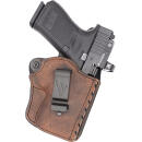 Versacarry CFD2114 Comfort Flex Deluxe IWB Size 04 Brown Leather Belt Clip Right Hand