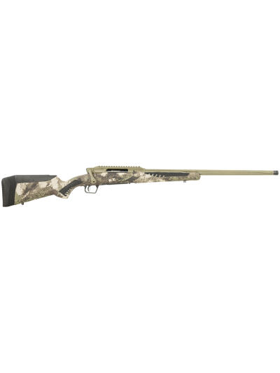 Savage Arms 58027 Impulse Big Game 300 WSM 2+1 24" Threaded, Hazel Green Barrel/Rec, Woodland Camo AccuStock with AccuFit, Includes Detachable Box Mag