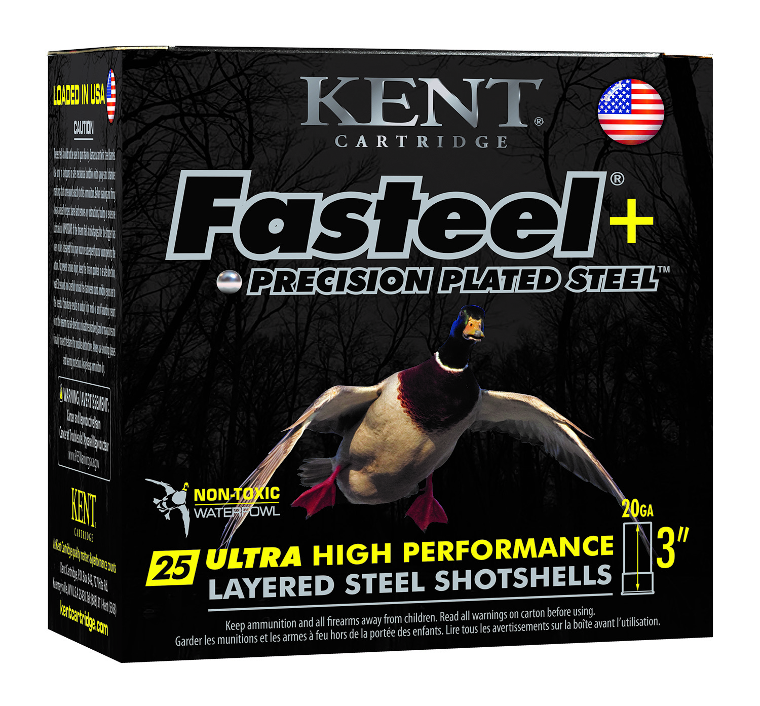 Kent Cartridge K203FSP282X4 Fasteel + 20 Gauge 3" 1 oz 2/4 Shot 25 Per Box/ 10 Case