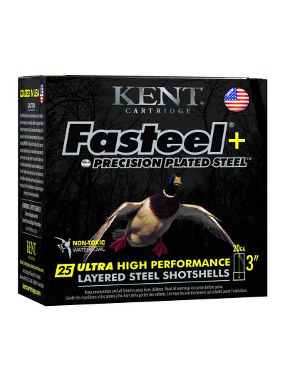 Kent Cartridge K203FSP284X6 Fasteel + Waterfowl 20 Gauge 3" 1 oz 4/6 Shot 25 Per Box/ 10 Case