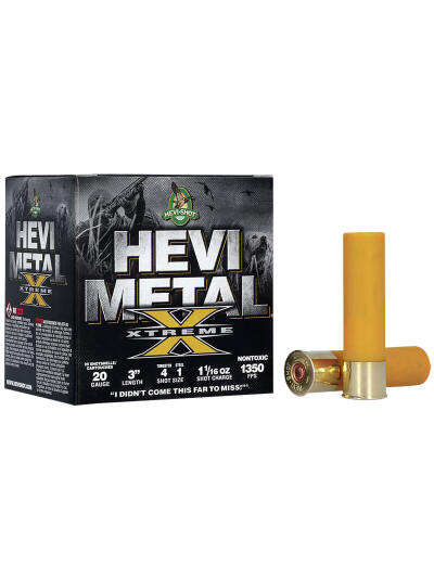 HEVI-Shot HS39202 HEVI-Metal Extreme 20Gauge 3" 1 1/16oz Steel/Tungsten 4/1Shot 25 Per Box/10 Case