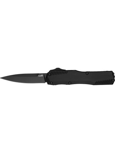 Kershaw 9000BLK Livewire  Automatic 3.30" OTF Spear Point Plain Black DLC CPM MagnaCut Steel Blade, Black Anodized Aluminum Handle, Includes Pocket Clip