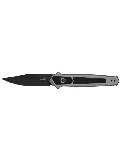 Kershaw 7951 Launch 17 Automatic 3.50" Folding Clip Point Plain Black Cerakote S35VN Blade, Gray Anodized w/Black G10 Inlays Aluminum Handle, Includes Pocket Clip