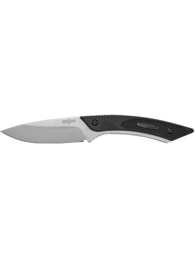 Camillus 19123 Western Coil 3.25" Fixed Plain Silver 420 Steel Titanium Bonded Blade, Black/SS Rubber/Stainless Steel Handle, Includes Sheath